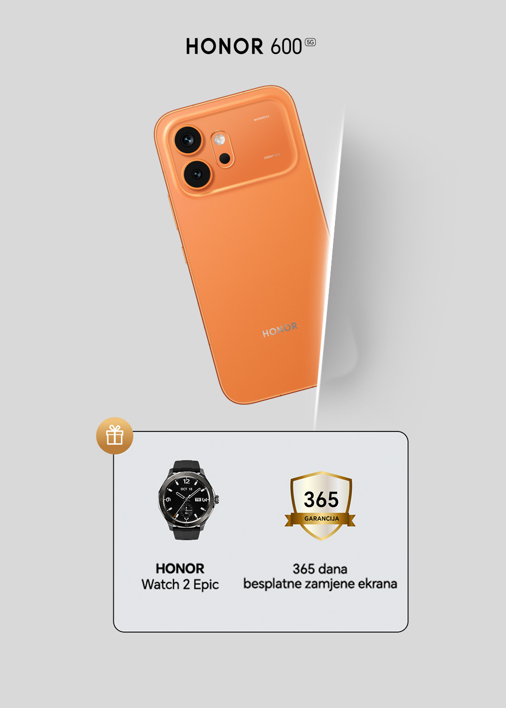 HONOR 600 – poklon HONOR Watch 2 Epic i 365 dana besplatne zamjene ekrana
