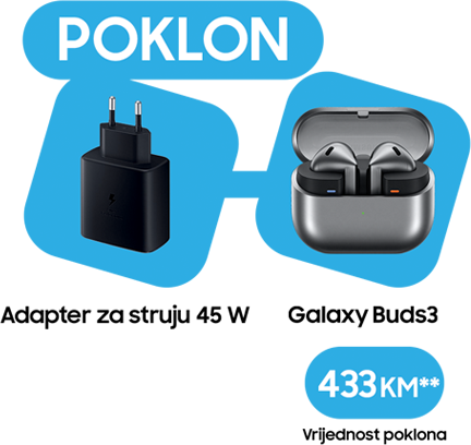Adapter za struju 45W + Galaxy Buds3