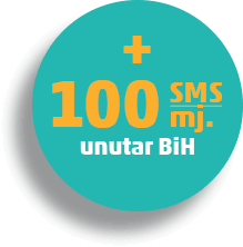 +100 SMS mjesečno unutar BiH