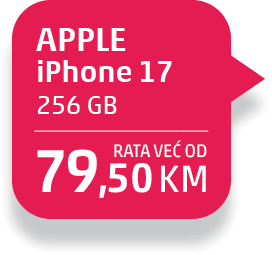Apple iPhone 17 256 GB — rata već od 79,50 KM