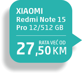 Xiaomi Redmi Note 15 Pro 12/512 GB — rata već od 27,50 KM