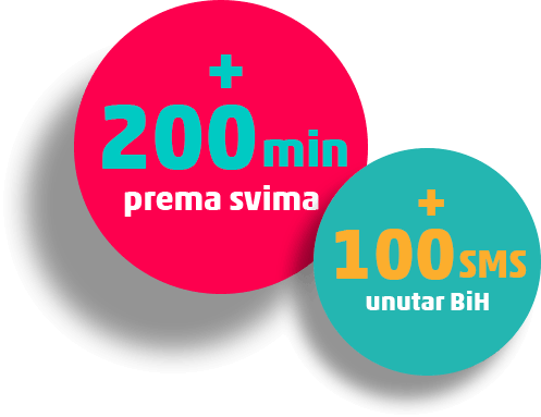 +200 minuta prema svima, +100 SMS unutar BiH