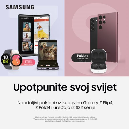 Upotpunite svoj svijet - Samsung Galaxy Flip4/Fol4 i serija S22d