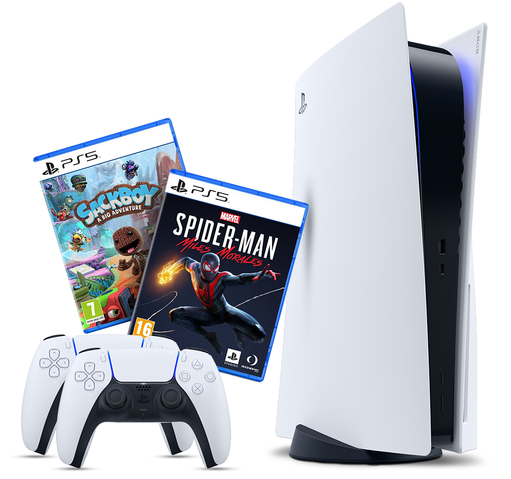  PlayStation 5+DS5 Controller+Sackboy+Spider-Man: Miles Morales